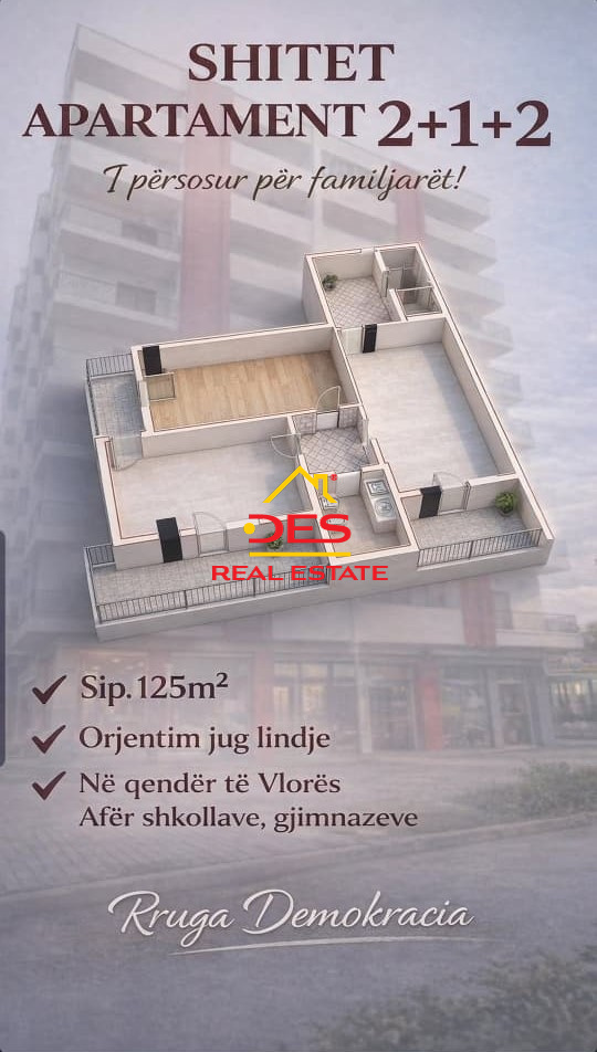 🏡 SHITET APARTAMENT 2+1 NË RRUGËN E RE – VLORË.